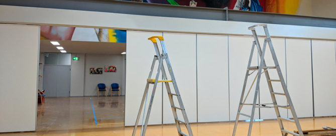 Seacliff Recreation Centre - new partition wall project - day 5