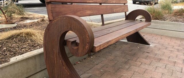 new bench at the centre