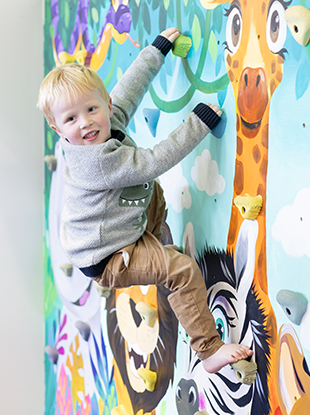 Seacliff Recreation Centre - explore kindergym wall